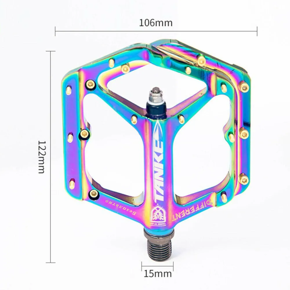 1 Pair Bicycle Pedals Colorful Cycling Road Bike Pedals Non-slip Aluminium MTB Bike Pedals Cycling Accessories