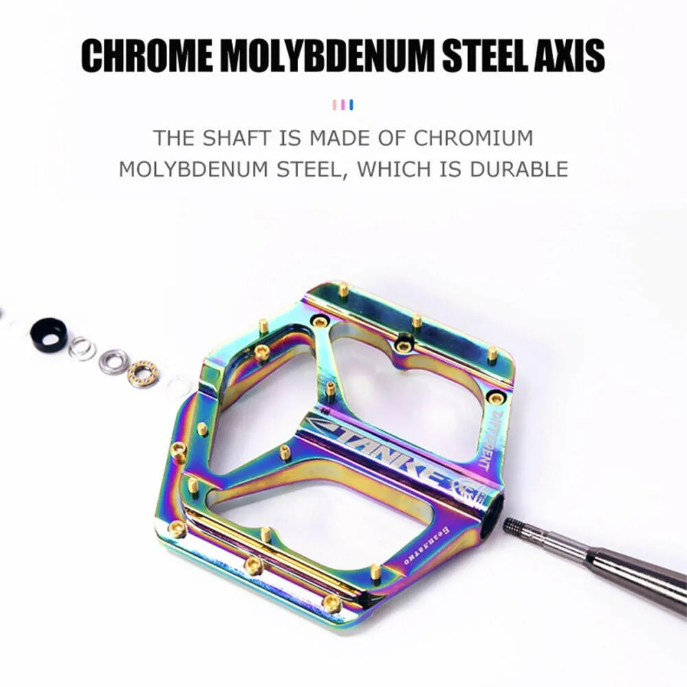 1 Pair Bicycle Pedals Colorful Cycling Road Bike Pedals Non-slip Aluminium MTB Bike Pedals Cycling Accessories