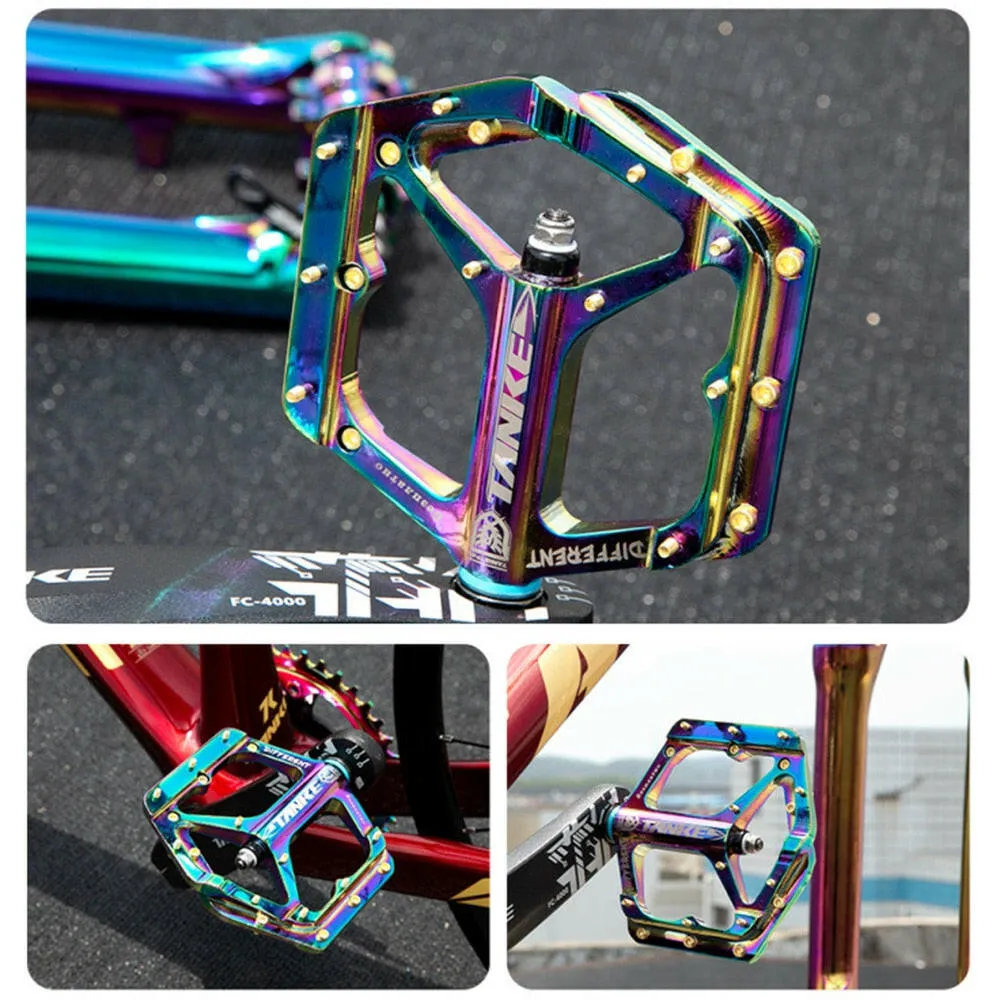 1 Pair Bicycle Pedals Colorful Cycling Road Bike Pedals Non-slip Aluminium MTB Bike Pedals Cycling Accessories