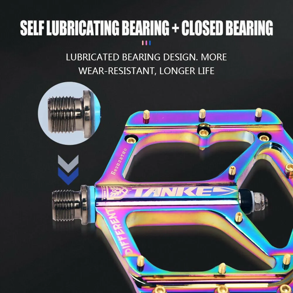 1 Pair Bicycle Pedals Colorful Cycling Road Bike Pedals Non-slip Aluminium MTB Bike Pedals Cycling Accessories