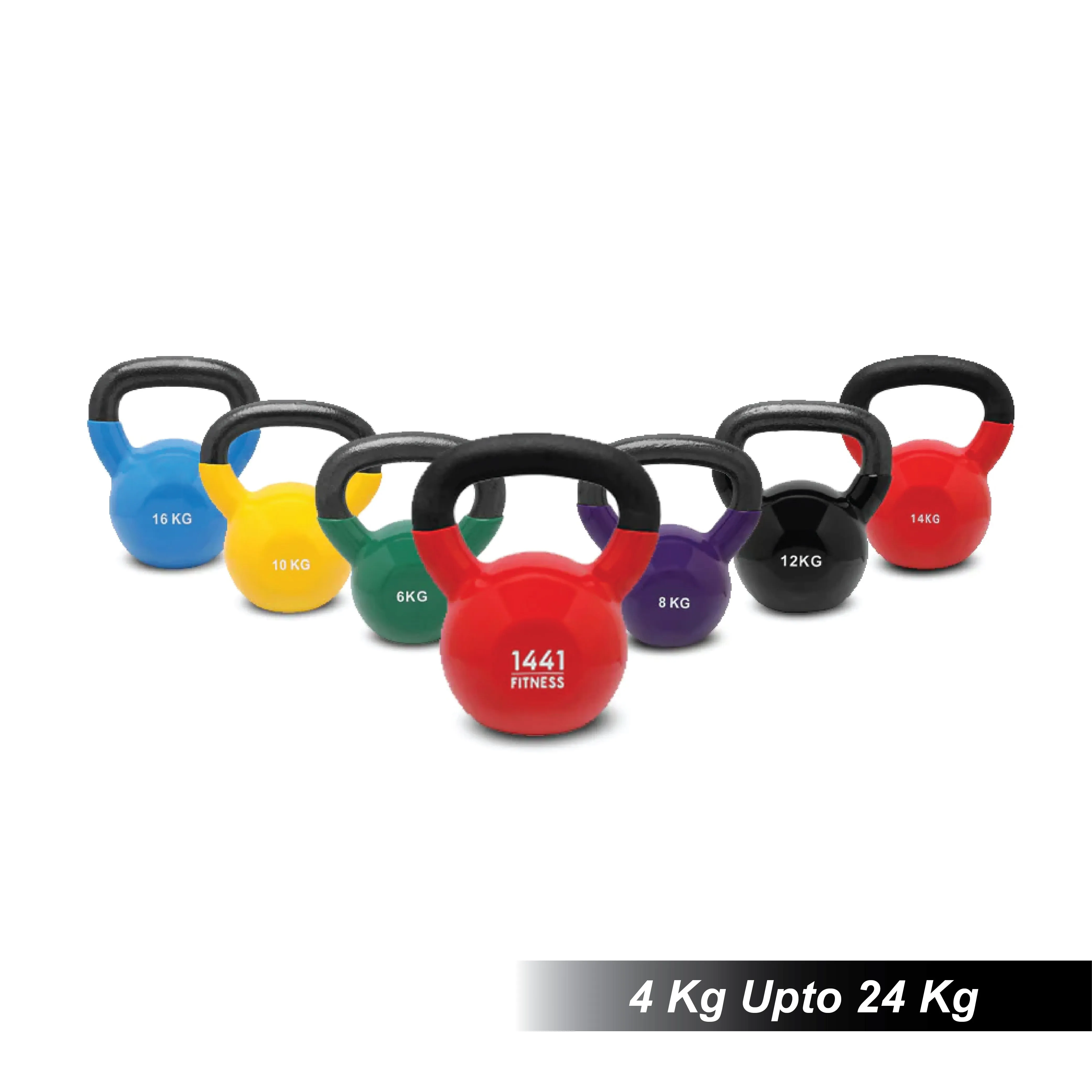 1441 Fitness Vinyl Coated Kettlebell 4 KG to 24 KG
