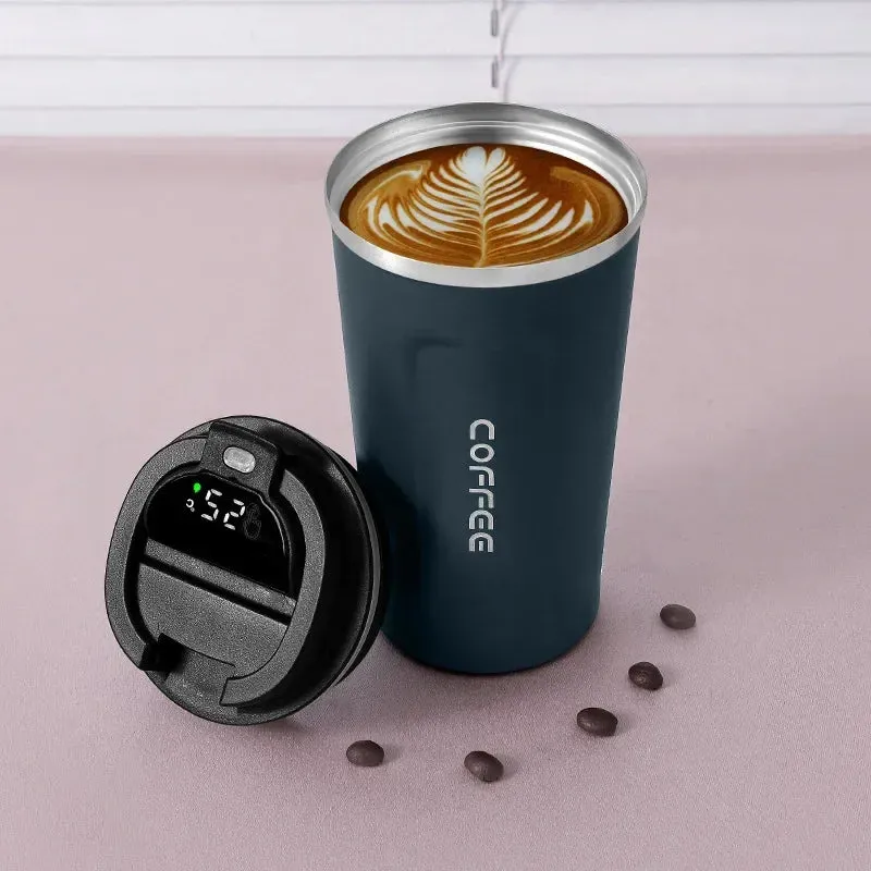 380/510ml Thermos Coffee Cup-Temperature Display Insulated Coffee Bottle