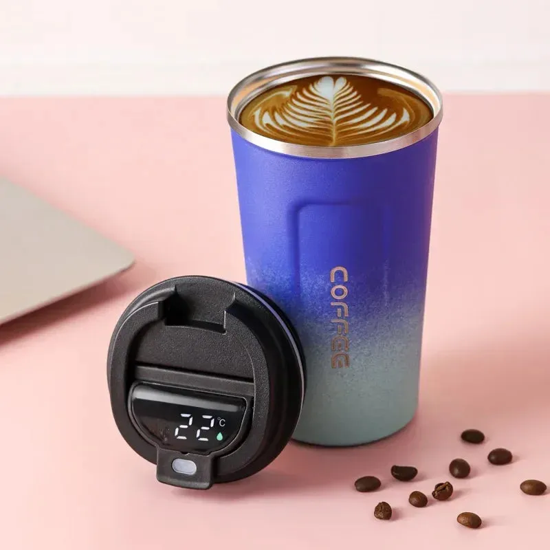 380/510ml Thermos Coffee Cup-Temperature Display Insulated Coffee Bottle