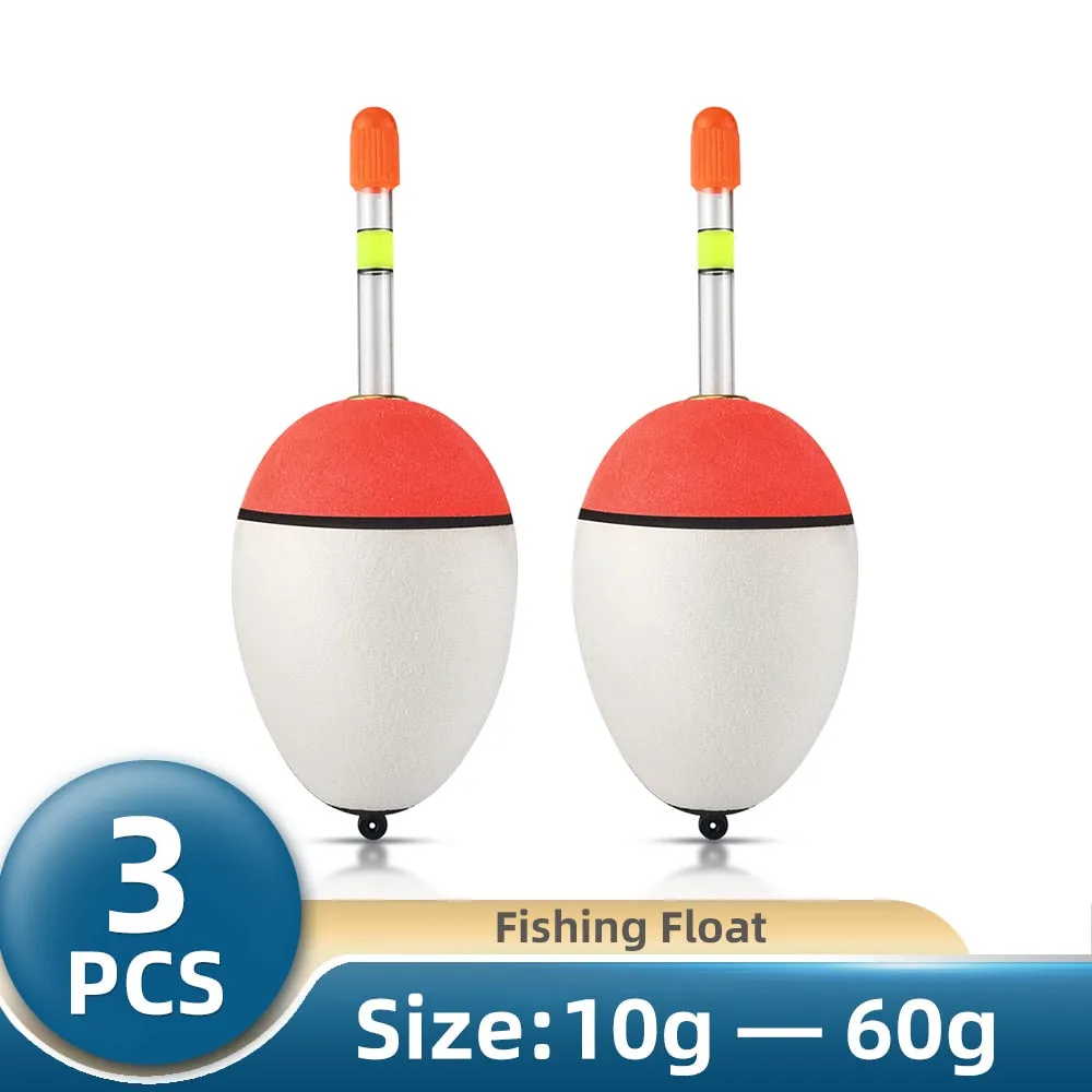3Pcs Bubble Float  EVA Luminous Buoy Tube Fish Bait for Sea Fishing Carp Fishing Tackle Accessories Plastic