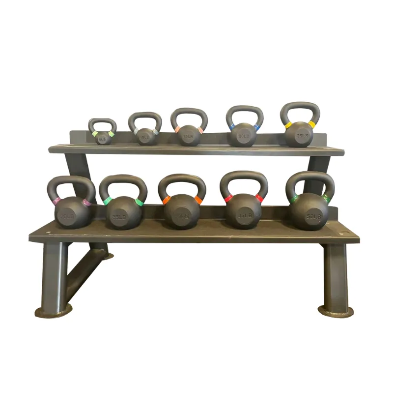 5-50lbs Kettlebell Set   2 Tier Rack PRE ORDER