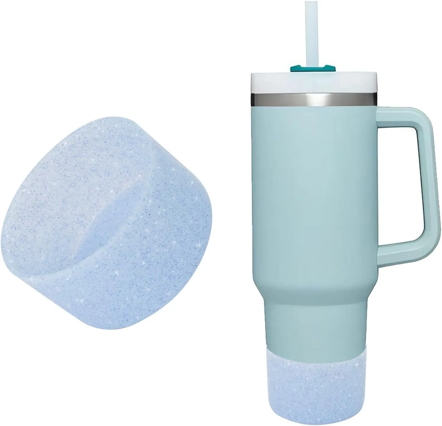 5Pcs Silicone Bottle Boot, Bottom Protector Compatible with Stanley/Hydroflask/Iron Flask/Simple Modern, 2.8-3in Bottom Width of Stainless Water Bottle