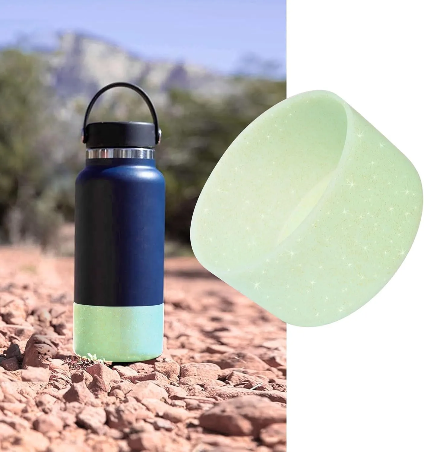 5Pcs Silicone Bottle Boot, Bottom Protector Compatible with Stanley/Hydroflask/Iron Flask/Simple Modern, 2.8-3in Bottom Width of Stainless Water Bottle