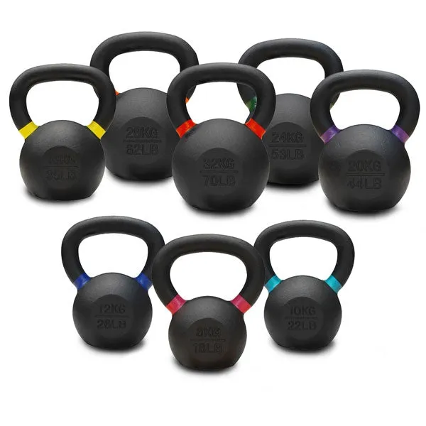 8KG TO 32KG PREMIUM POWDER COATED KETTLEBELLS SINGLE PACK