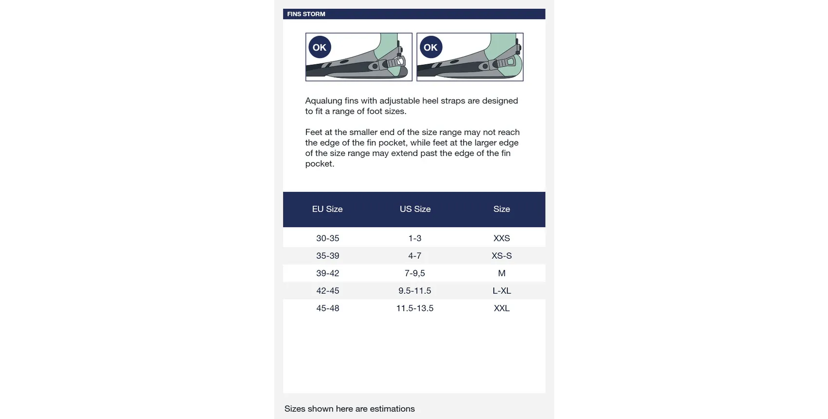 Aqualung Storm Open Heel Fins