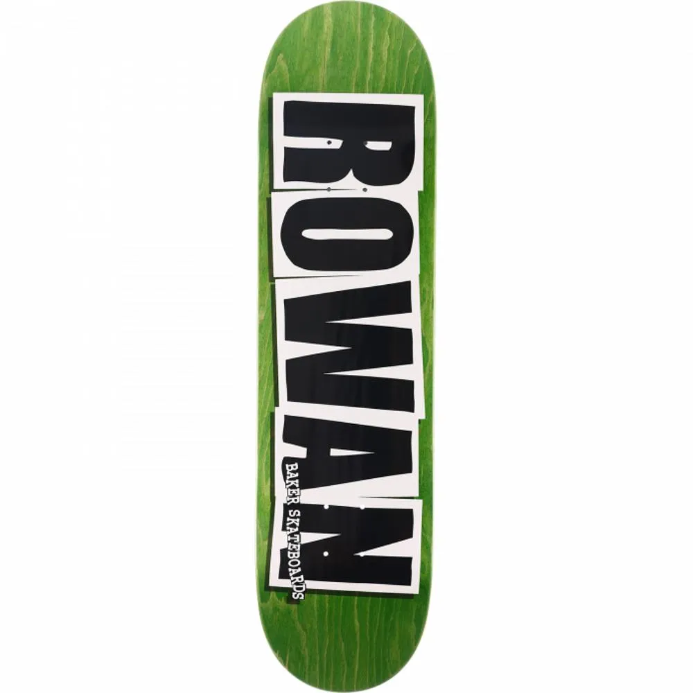 Baker Zorilla Rowan Logo 8.125" Green Skateboard Deck
