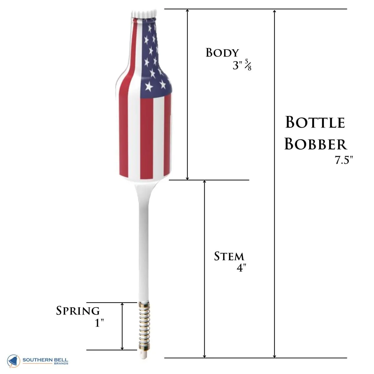 Bottle Bobbers - American Flag Red & White Fishing Bobber 2-Pack