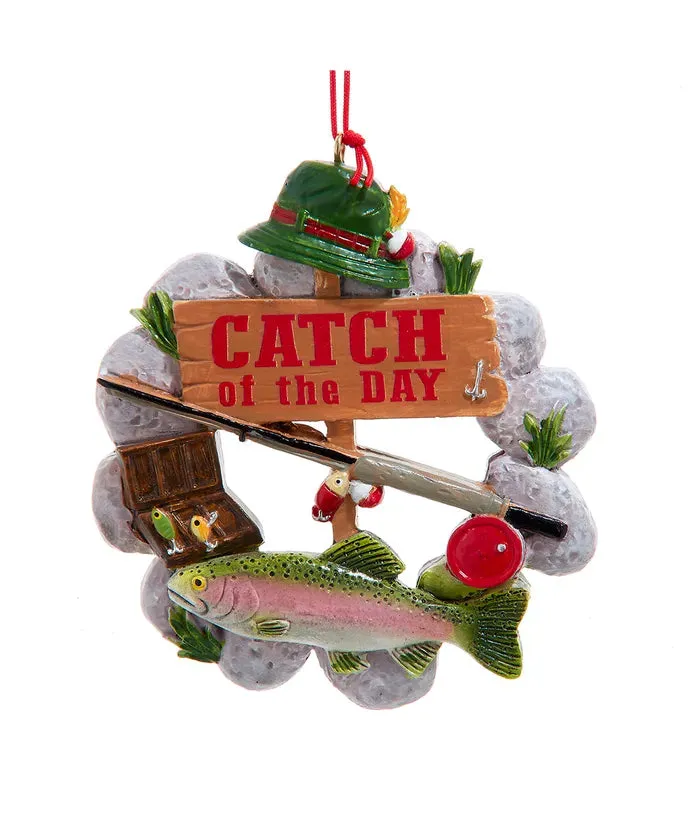 Catch of the Day Fishing Wreath Ornament