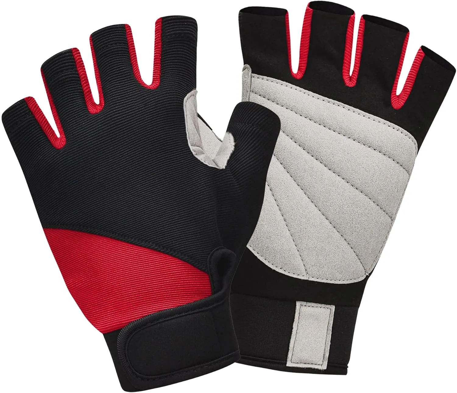 ChinFun Unisex Sailing Gloves Padded Palm Fingerless Kayaking Glove- Perfect for Paddling, Canoeing for Men Women & Youth