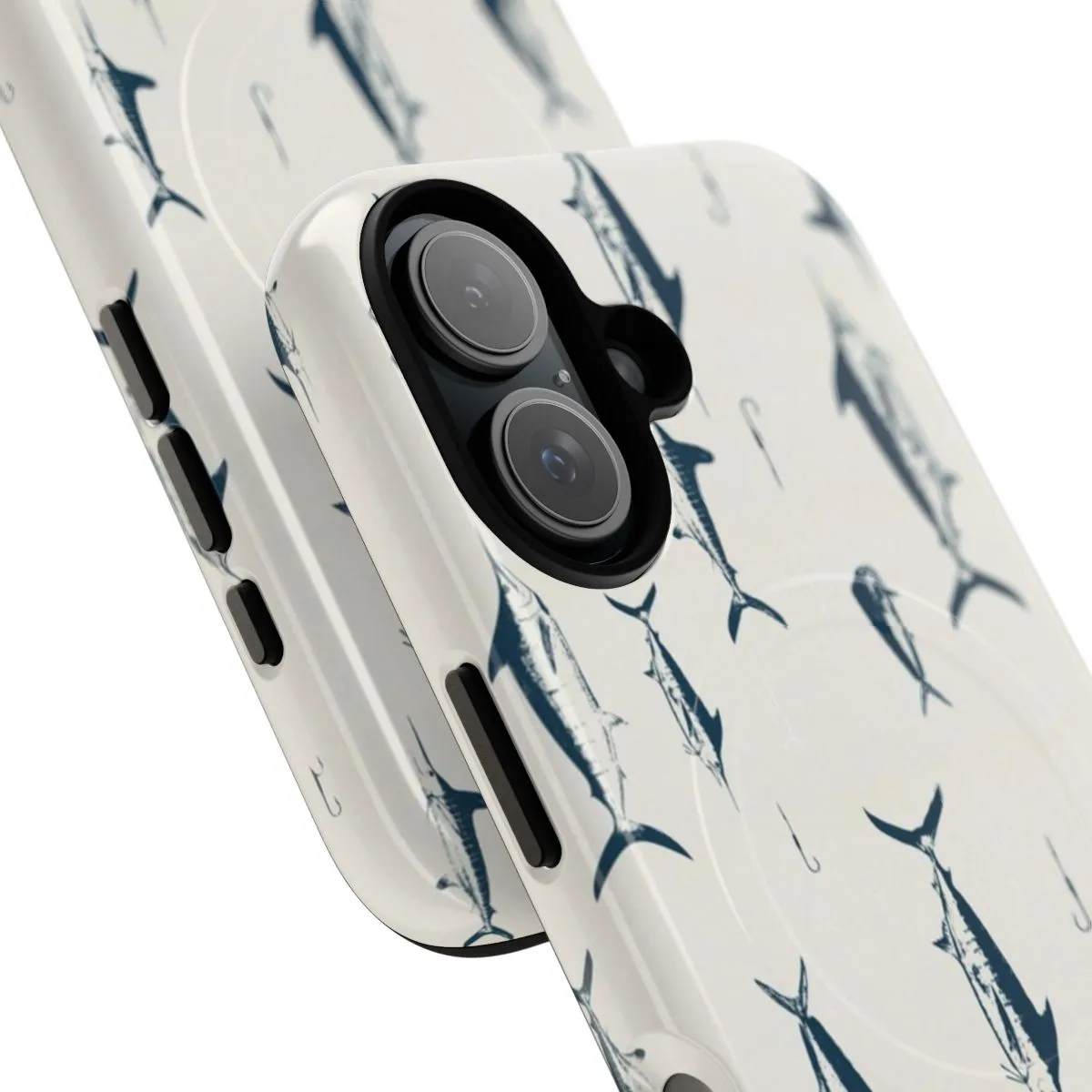Classic Offshore Fishing Gear - Marlin, Mahi & Hooks Pattern Phone Case