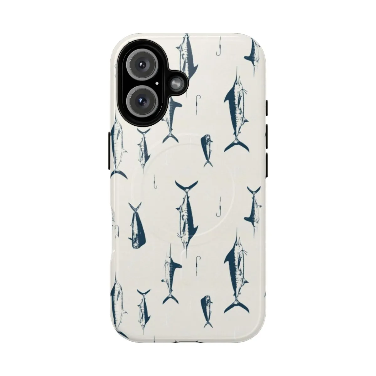 Classic Offshore Fishing Gear - Marlin, Mahi & Hooks Pattern Phone Case