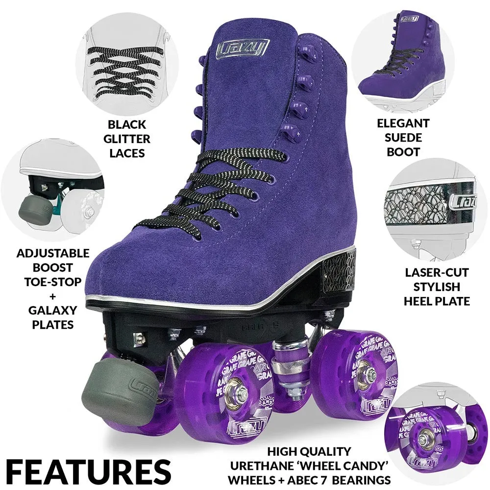 Crazy Evoke Suede Roller Skates Purple