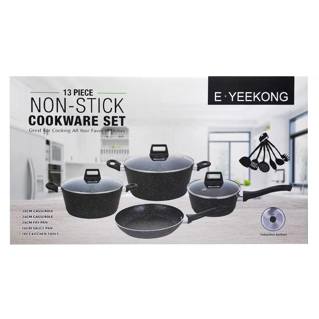 E Yeekong Non Stick Cookware Set - 13 Pcs