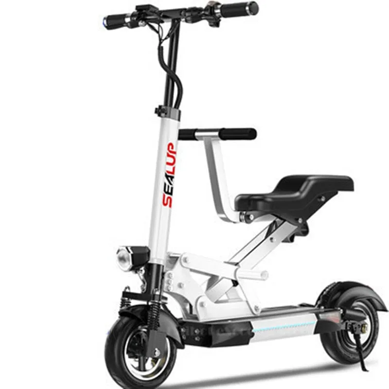 Electric Scooter Adults With Seat Electric Scooters With Suspension System 10 Inch 500W 48V Portable Foldable Electric Scooter