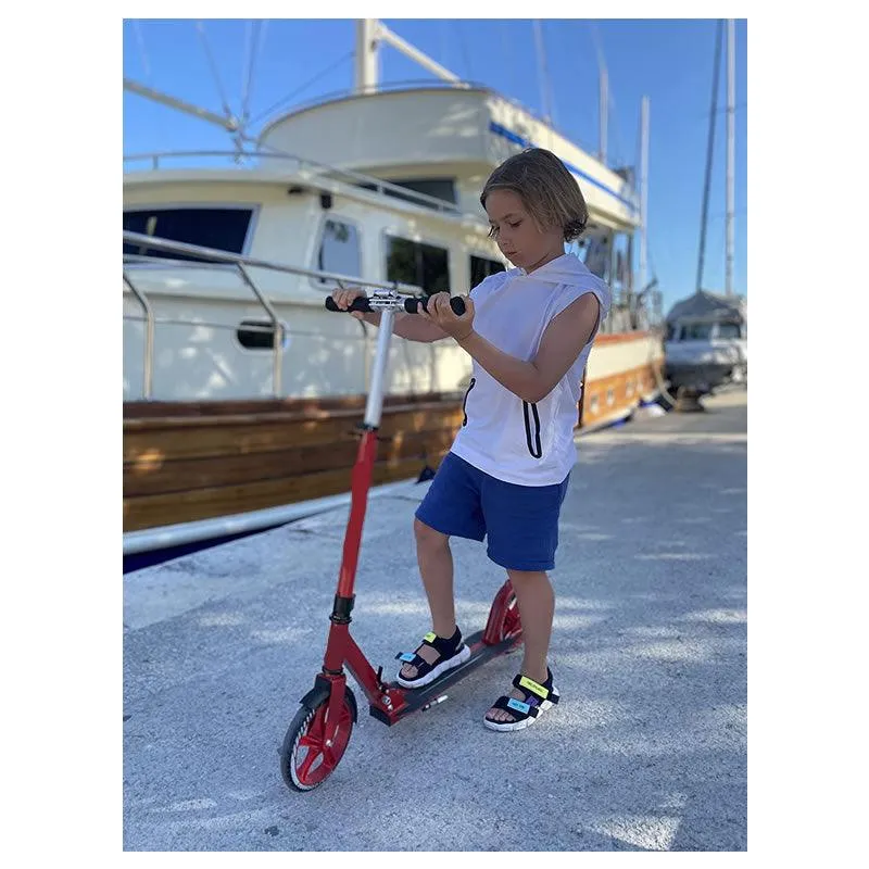 Foldable Height Adjustable Outdoor Kick Scooter for Adults and Kids -SC RED