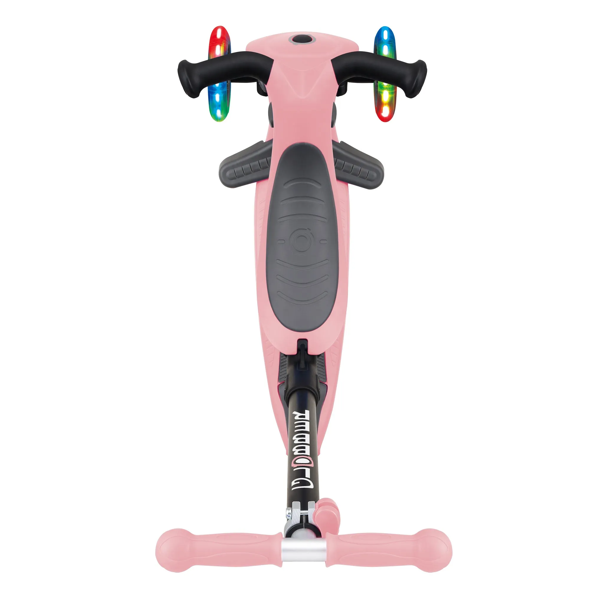 Globber Go Up Foldable Plus Lights Scooter - Pastel Pink (15m – 7y)