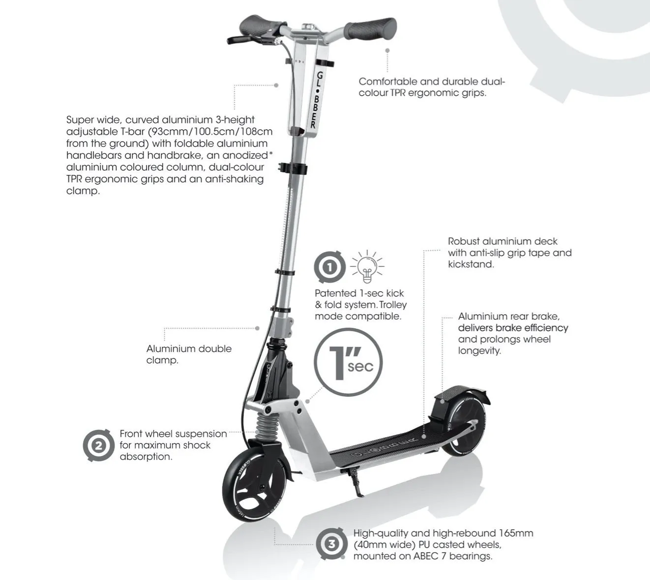 Globber One K165 BR Scooter
