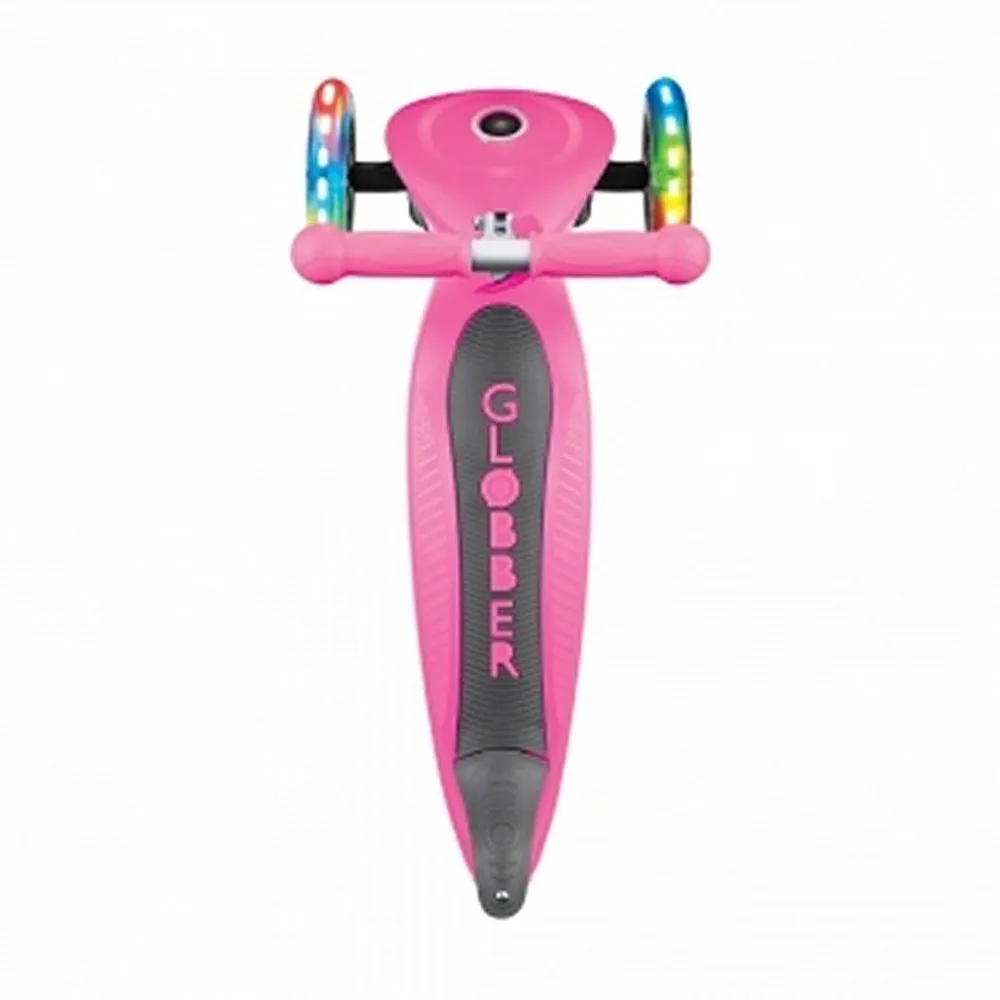 Globber Primo Foldable Lights Scooter Pink