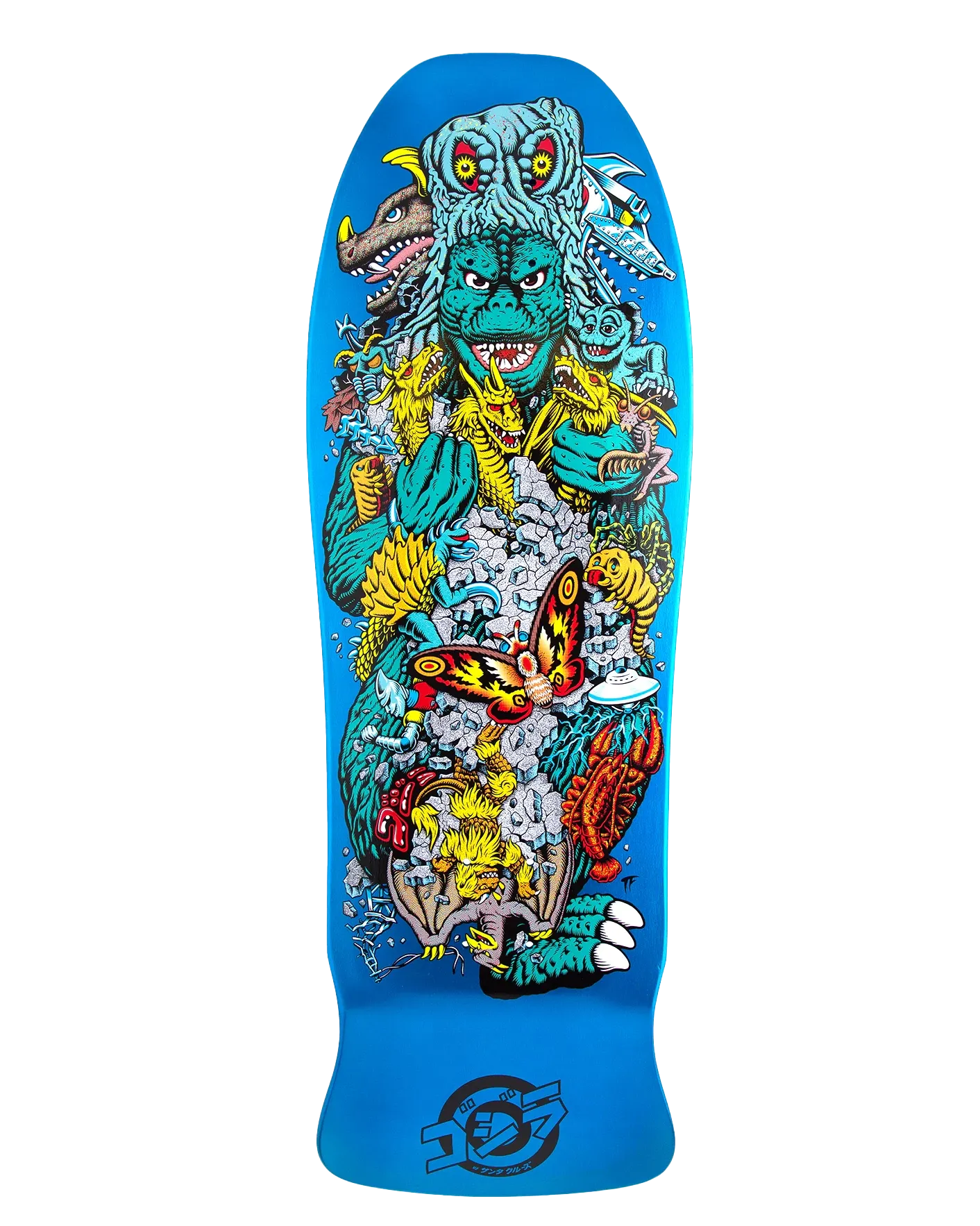 Godzilla Kaiju Roskopp 10.12" Skateboard Deck in Blue