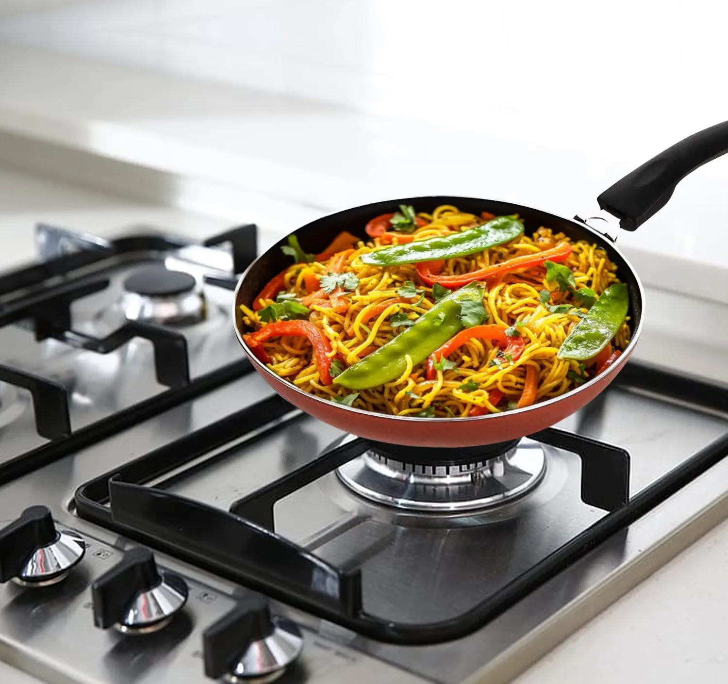 GREBLON Non Stick Frying Pan (Gas Stove Compatible Only) - Copper, 24cm