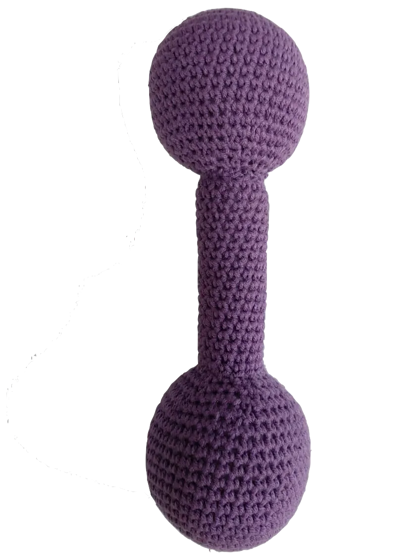 Hand-knitted Dumbbell