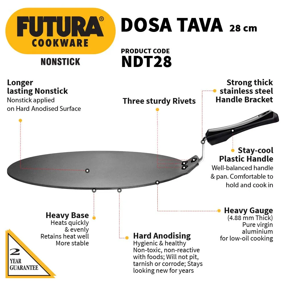 Hawkins Futura Dosa Tava Nonstick 28 cm, 4.88 mm NDT 28