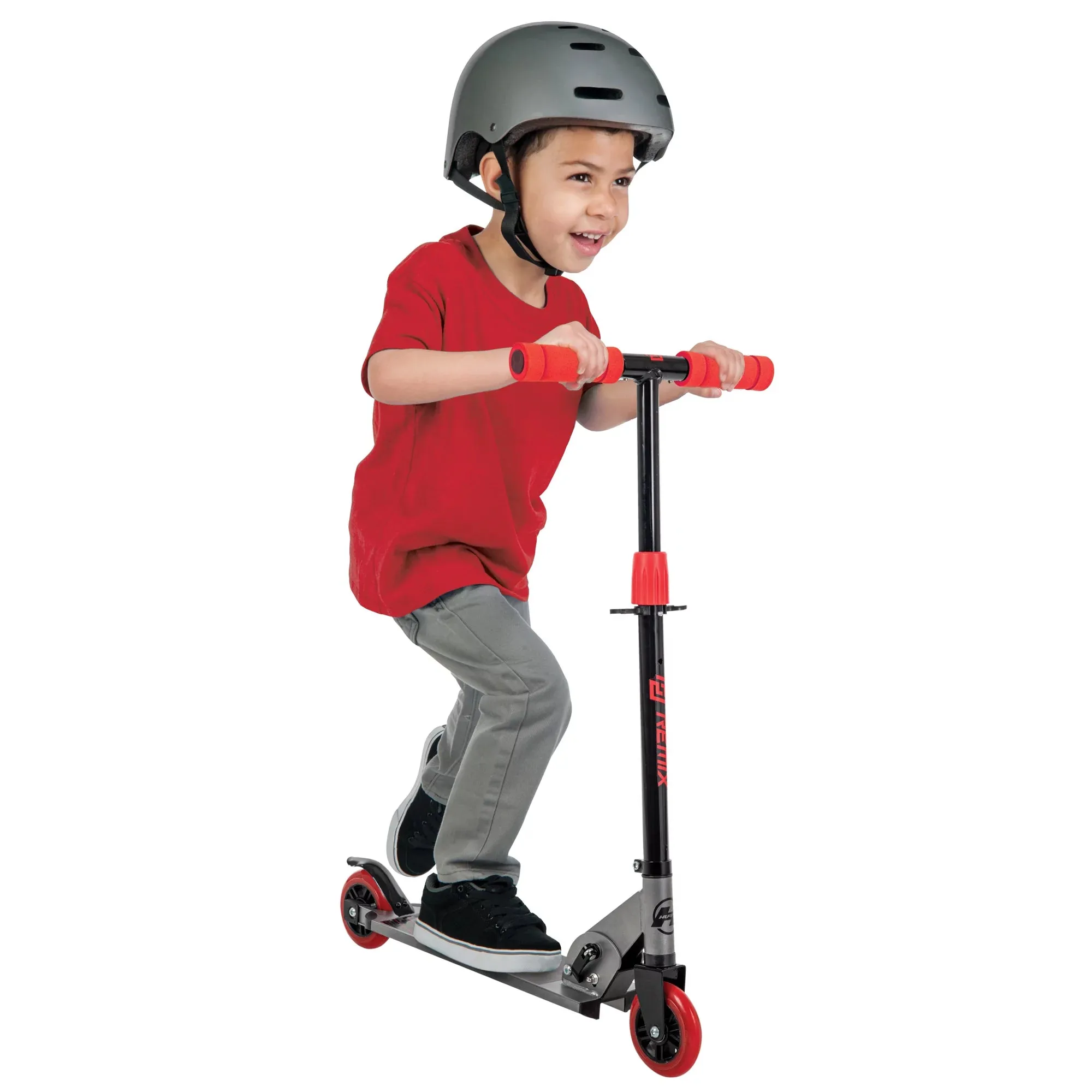 Huffy 58203 Remix Inline Kick Scooter, for Kids Ages 5  Years, Red