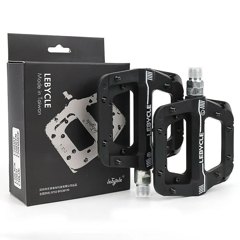 Lebycle MTB Bike Nylon Pedal Bearing Mountain Bike Pedals High-Strength Non-Slip Bicycle Pedals Bike Cycling Accessories