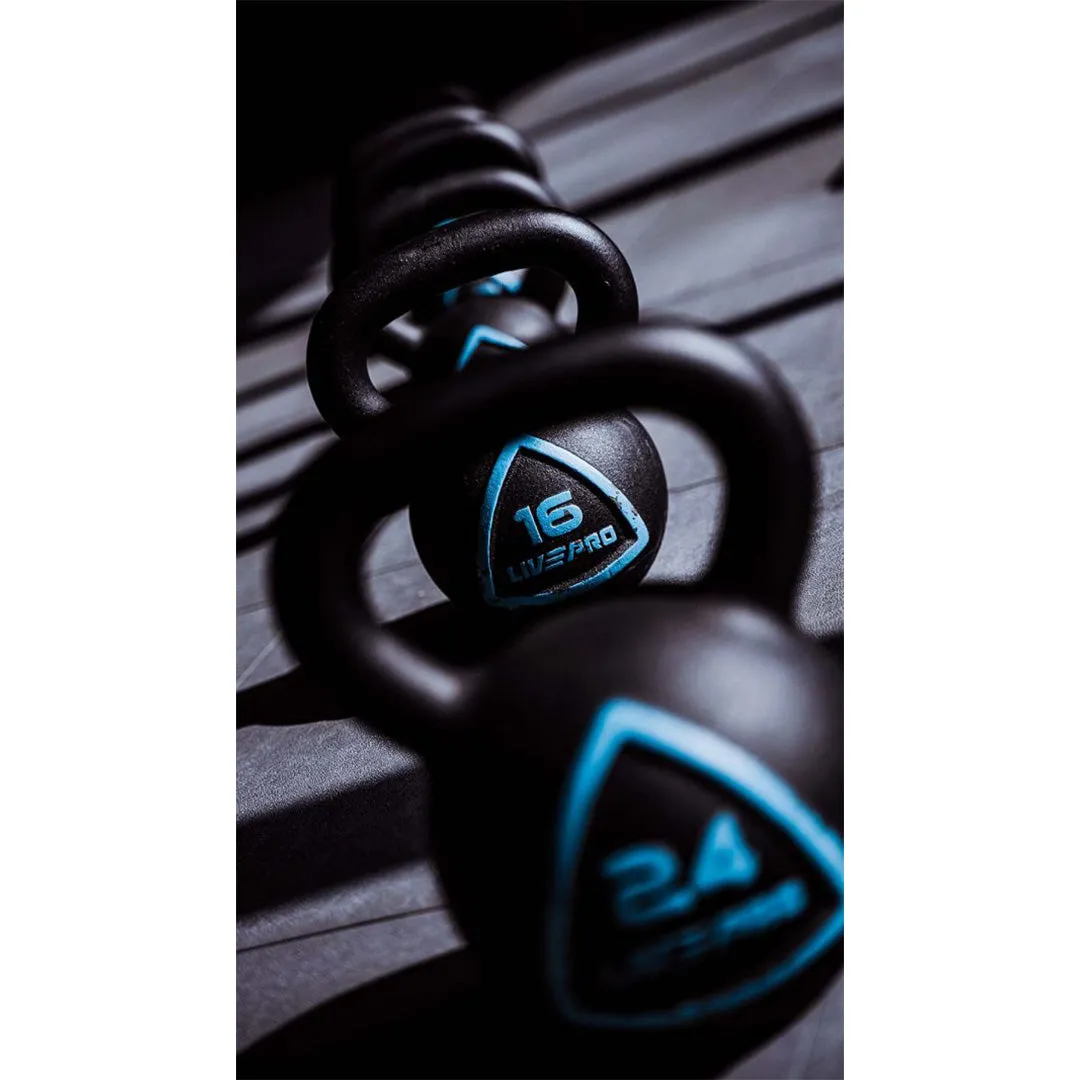 LivePro Kettlebell Black Blue 24KG - LP8041