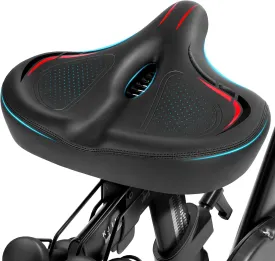 Oversized Bike Seat for Peloton Bike & Bike , Wide Bicycle Saddle Replacement Compatible with Peloton, Exercise or Road Bikes, Seat Cushion for Men & Women