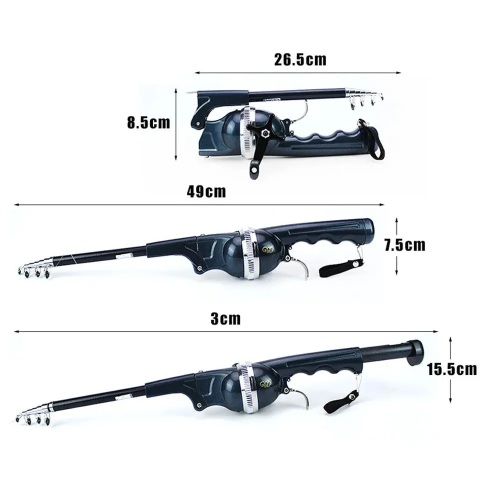 Portable Carp Fishing Rod Combo