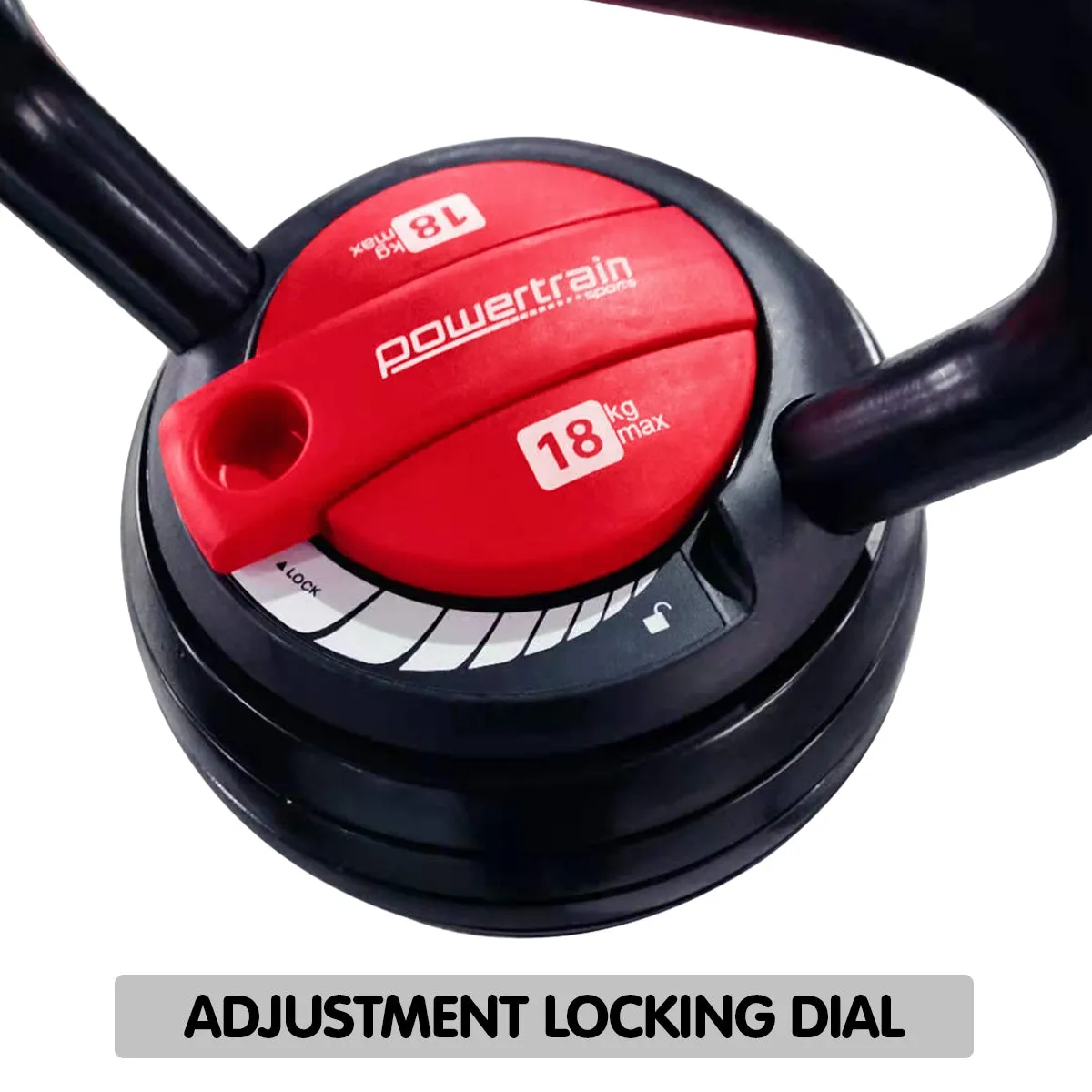 Powertrain 2x Adjustable Kettlebells Weights Dumbbell - 18kg