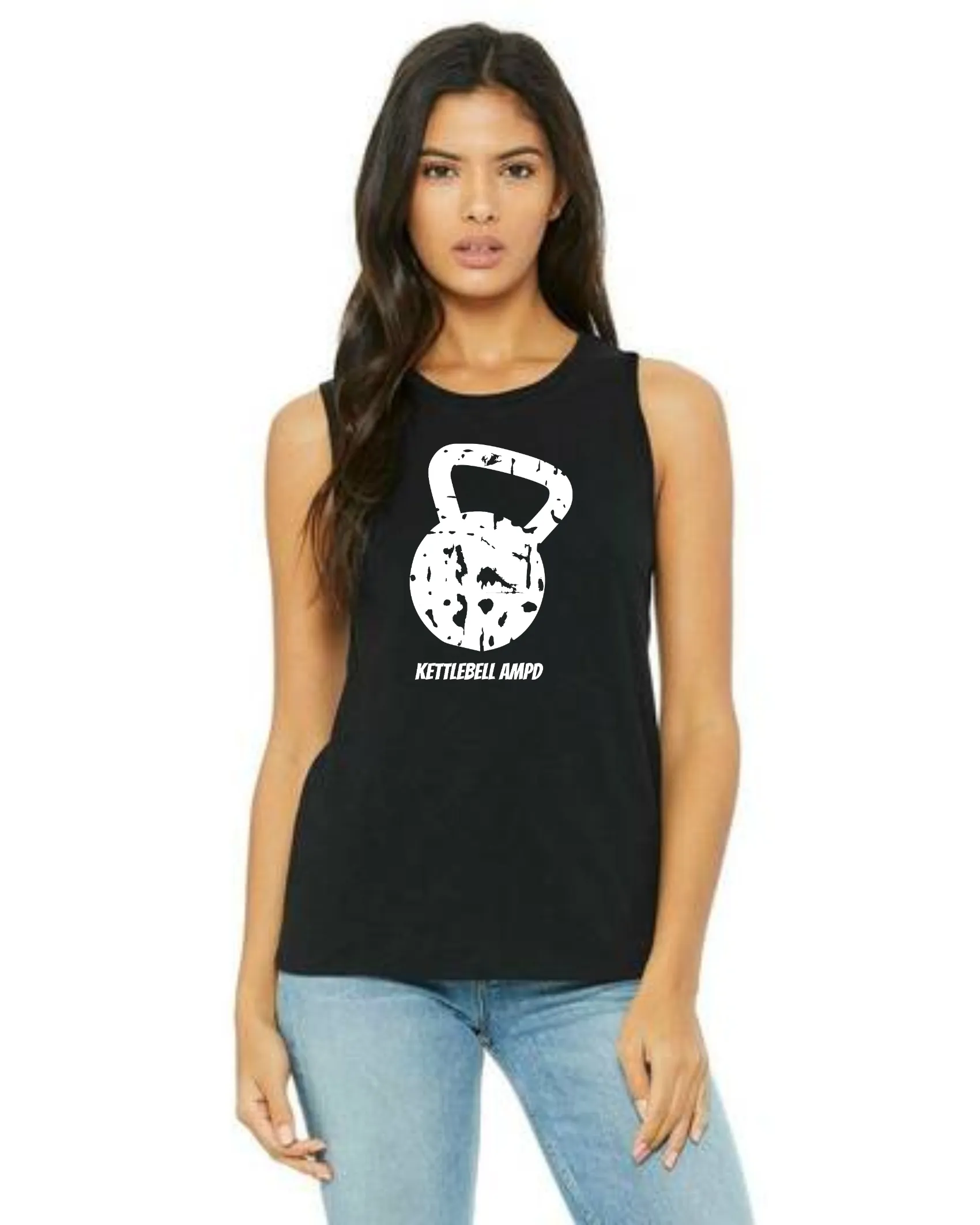 "Kettlebell Grunge" Women's Muscle Tank