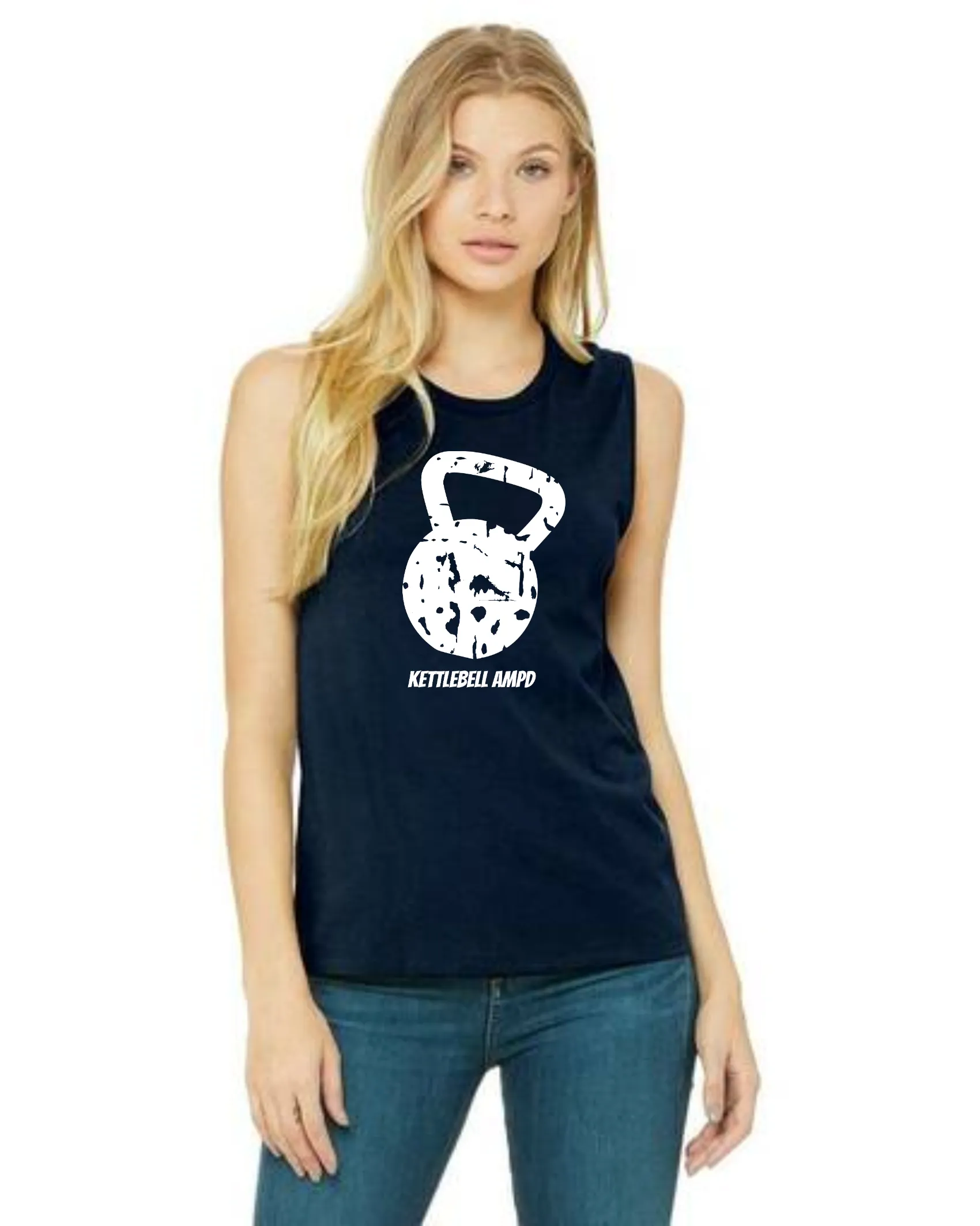 "Kettlebell Grunge" Women's Muscle Tank