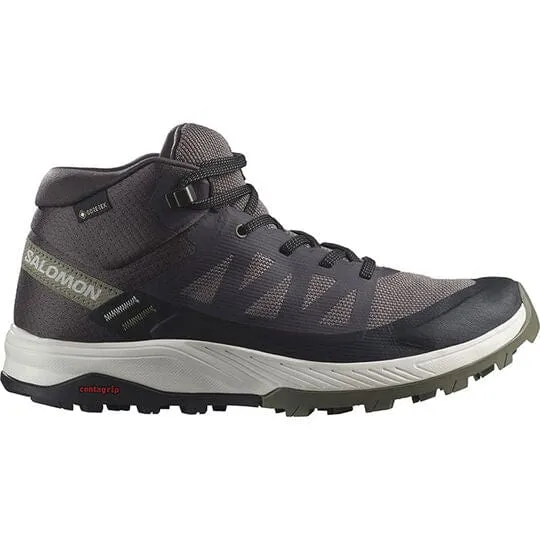 Salomon Women's Outrise Mid Gore-Tex® Hiking Boots- Shale/ Black
