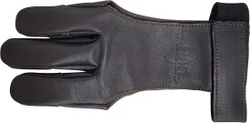 SAS Leather Traditional 3 Finger Archery Shooting Gloves for Recurve or Compound Bow - Hunting Target Protective Finger Tab Three Finger Guard for Adults, Men Women and Youth