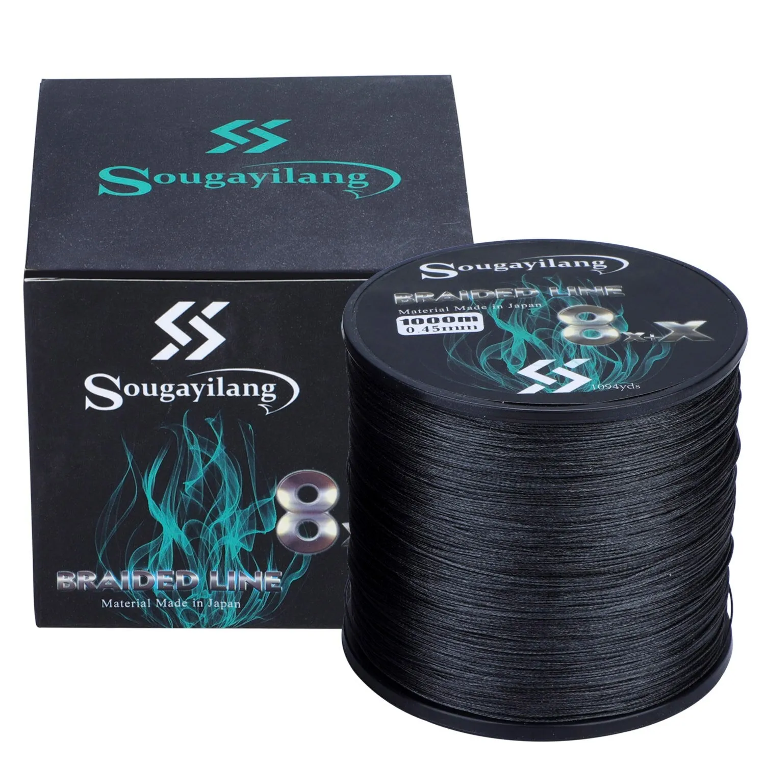 Sougayilang 8x x Strands Braided PE Fishing Line 300M Strong Braided Fishing Line Multifilament PE Line 7.6-45.8KG