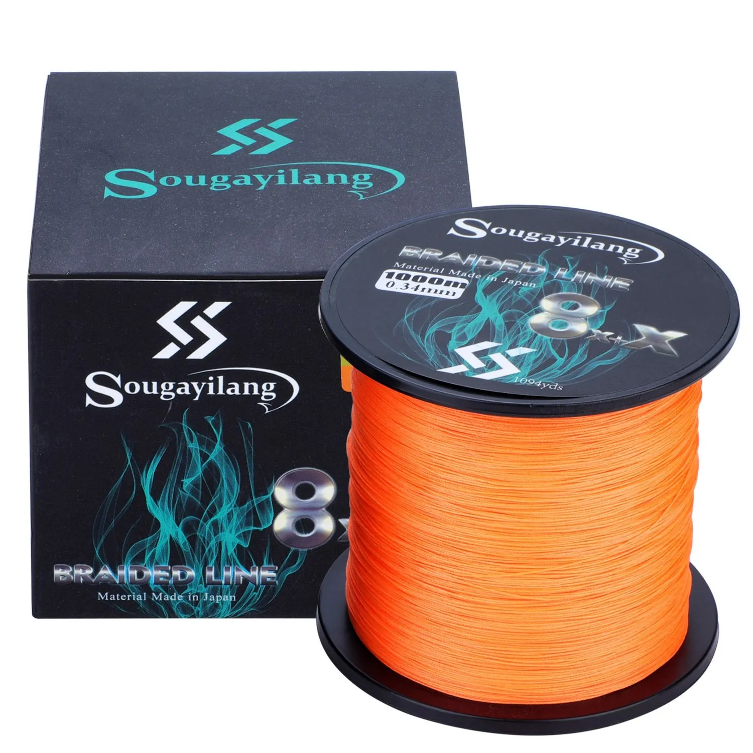 Sougayilang 8x x Strands Braided PE Fishing Line 300M Strong Braided Fishing Line Multifilament PE Line 7.6-45.8KG