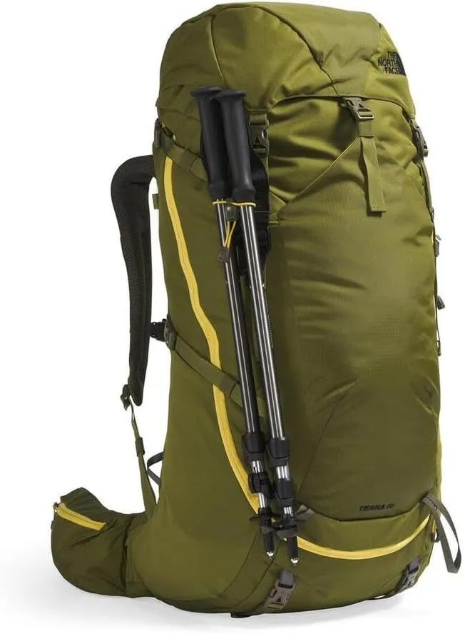 THE NORTH FACE Terra 65 L Backpacking Backpack, Forest Olive/New Taupe Green-NPF, Large/X-Large