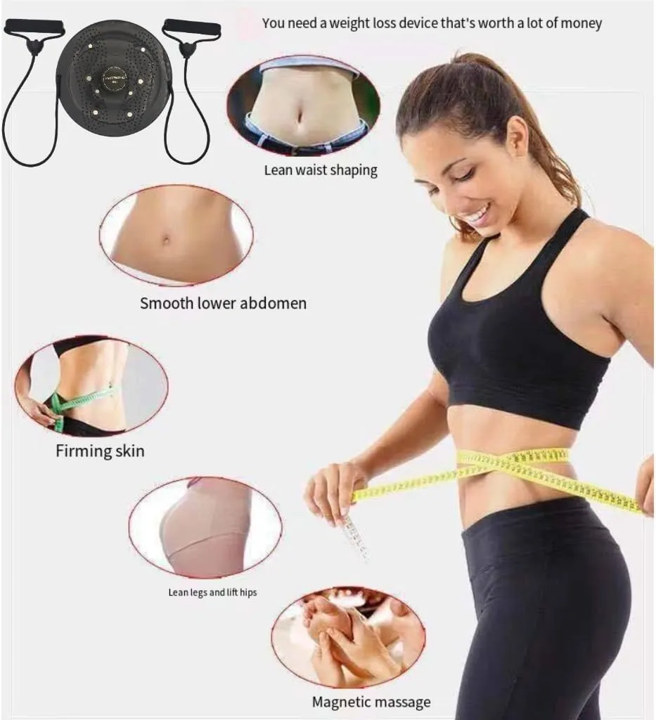 Waist Twister Machine for Women - Ab Workout Equipment with Resistance Bands, Core Training Twist Board for Slim Waist & Toning Abs, 350 lbs Weight Capacity ,Non-Slip
