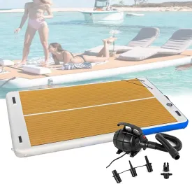 Water Floating Platform Inflatable Fishing Platform, Large Floating Platform Swim Dock Boat Yacht Floating, 6.6Ft