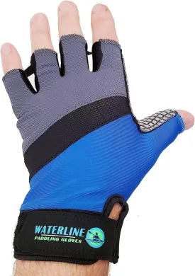 WaterLine Half Finger Paddling Gloves for Kayaks, Canoes and SUP Paddle Boards (Extra Small)
