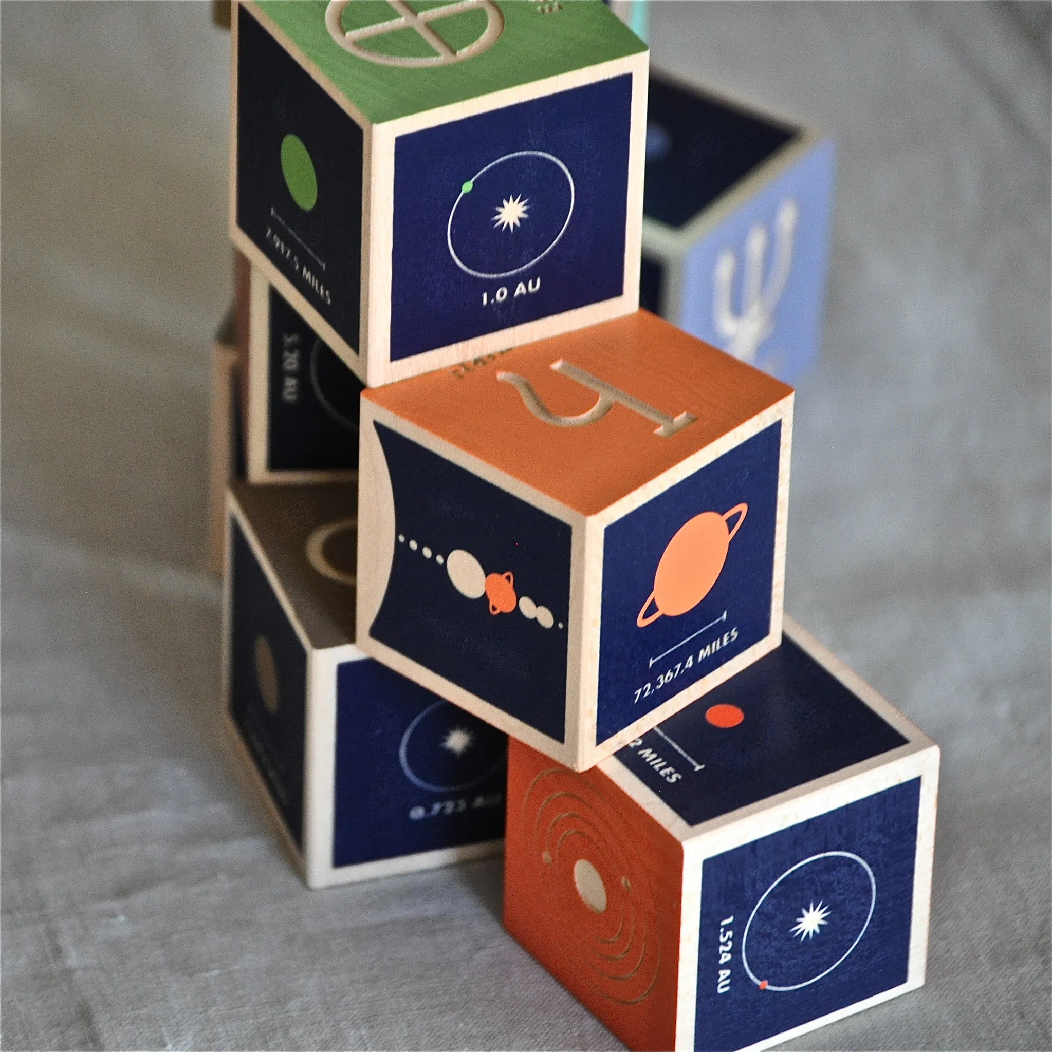 Wooden Planet Blocks