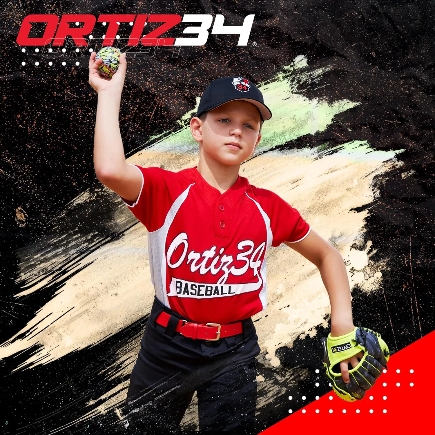 Youth T-Ball Set, 25 Signature Aluminum T-Ball Bat with -10 Drop, Foam Core T-Ball, 9 Lightweight Youth Glove, Vibrant Graffiti Print