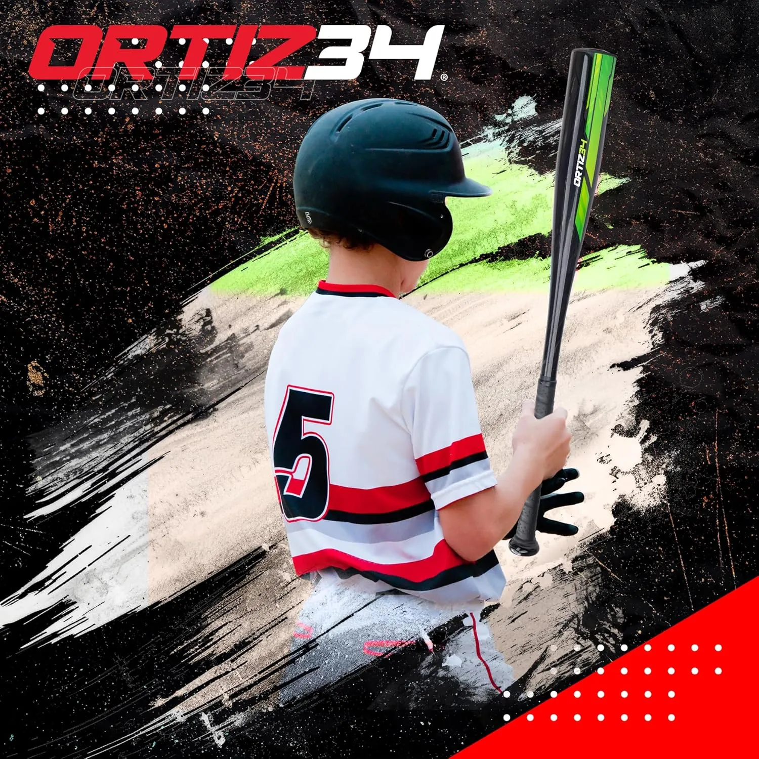 Youth T-Ball Set, 25 Signature Aluminum T-Ball Bat with -10 Drop, Foam Core T-Ball, 9 Lightweight Youth Glove, Vibrant Graffiti Print